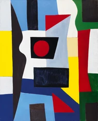 Geometrisk komposition, ca. 1955 (olie på lærred)