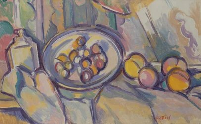 Stilleben med frugt (olie på lærred)