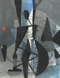 Sunset, ca. 1950 (gouache på papir)