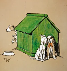 Frieri (pen & blæk med akvarel på tonet papir)
