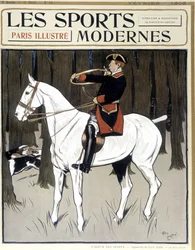 Jagt (en mand til hest, der opmuntrer hunde) Forside "" Modern Sports"" 02/1906