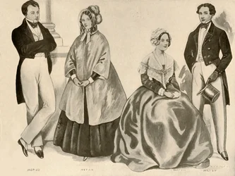 Beklædning fra 1836-1847, 1907, 1937.