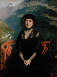 Portræt af fru Addison C. Harris