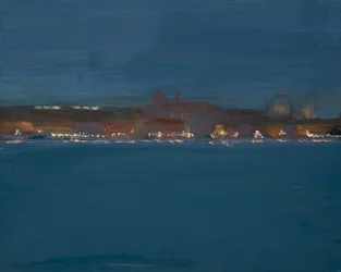 Night Lights, Venice (olie på lærred)