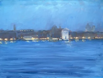 Nocturne, Venedig 2025 (olie på panel)