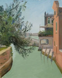 Rio di San Giuseppe, Venedig. (olie på lærred)