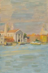 Venedig, Zattere, sen eftermiddag (olie på panel)