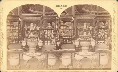 Udsigt over den kinesiske domstol, hovedbygningen, Centennial Exhibition, Philadelphia