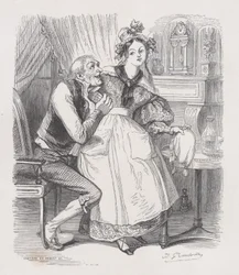 Den gamle bachelor fra The Complete Works of Béranger, 1836