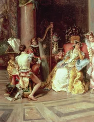 Galileo ved Isabellas hof, detalje, 1878