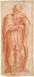 Eleazar, studere til en fresco i Det Sixtinske Kapel, Santa Maria Maggiore, Rom