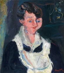 La Soubrette (Den ventende tjenestepige), ca. 1933 (olie på lærred)