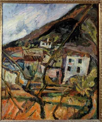 Landskab af Vence Maleri af Chaim Soutine (1894-1944) (ec.rus.) 1921 Avignon, Musee Calvet