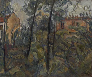Landskab med huse, ca. 1918