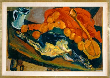 Nature morte au morceau de viande crue - stilleben med et stykke råt kød ... (maleri på lærred)