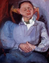 Portræt af billedhugger Oscar Miestchaninoff. Maleri af Chaim Soutine (1894-1944)