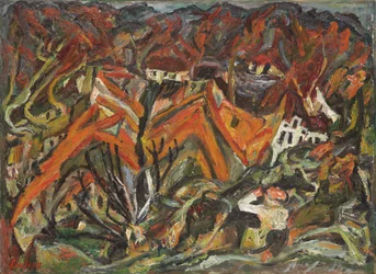Udsigt over landsbyen; Udsigt over landsbyen, 1921-1922
