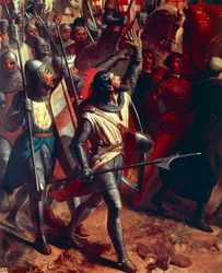 Slaget ved Montgisard 1177, detalje af en korsfarer, ca. 1842 (olie på lærred)