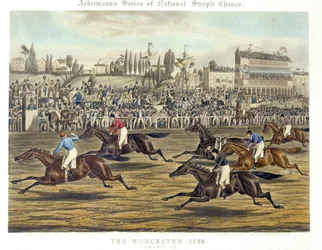The Worcester: Coming In, graveret af Charles Hunt (farve litho)