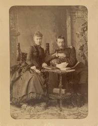 Constantin Constantinovitch af Rusland og Elisabeth Mavrikievna af Rusland (nee Princess Elisabeth of Saxe Altenburg) - Storhertug Constantine Constantinovich af Rusland (1858-1915) og Storhertuginde Elizaveta Mavrikievna af Rusland (1865-1927), af Bergama