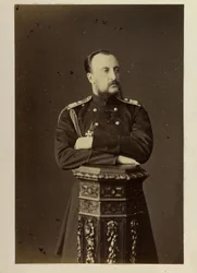 Nicolas Nikolaievitch de Russie - Portræt af storhertug Nicholas Nikolaevich (den Ældste) af Rusland (1831-1891), af Bergamasco, Charles (Karl) (1830-1896). Albumin foto