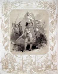Allegori til Frankrigs patriotiske sange. Tegning af Bour (1800-tallet). Paris, B.N.