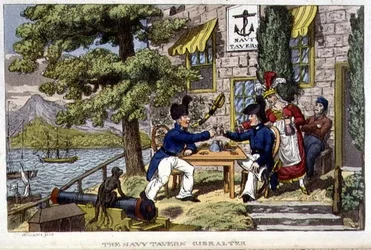 Navy Tavern, Gibraltar, tallerken fra 