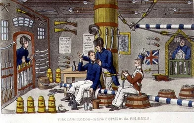 The Gun Room, Newcome in the Bilboes, tallerken fra 