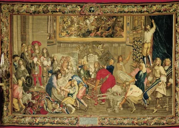 Louis XIV besøger Gobelins-fabrikken