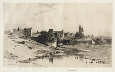 Gamle huse nær Brugge, 1884-1888.