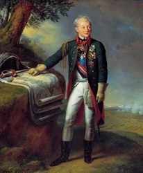 Feltmarskal Generalissimo Prins Alexander Suvorov, russisk soldat, 1815.