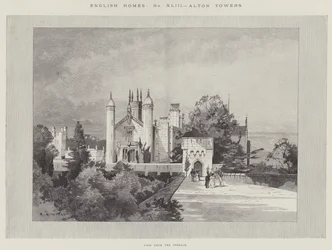 Engelske boliger, Alton Towers, udsigt fra terrassen