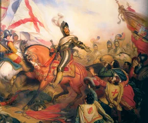"Kong Henrik IV i slaget ved Ivry", maleri af baron Charles von Steuben