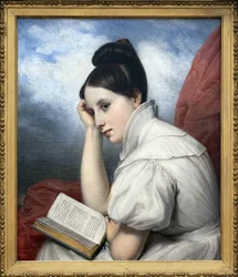 La Reader, Oliemaleri på lærred af Charles von Steuben (1788-1856), Fotografi, KIM Youngtae, Nantes, Nantes Museum of Fine Arts.