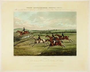 Feltet bliver udvalgt, fra The Grand Steeplechase over Leicestershire