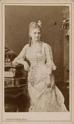 Portræt af operasangerinden Caroline Salla Caroline Louise de Septavaux, ca. 1880.
