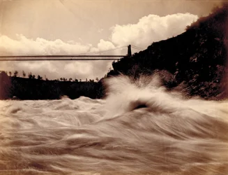 The Rapids, Below the Suspension Bridge, ca. 1870 (albumensølvtryk)