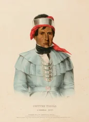 CHITTEE-YOHOLO. A SEMINOLE CHIEF, fra History of the Indian Tribes of North America.