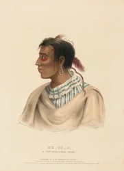 ME-TE-A, A POTTAWATOMIE CHIEF, fra History of the Indian Tribes of North America