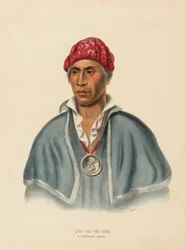 QUA-TA-WA-PLA. A SHAWANOE CHIEF fra Historien om indianerstammerne i Nordamerika