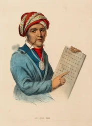 SE-QUO-YAH, fra Historien om indianerstammerne i Nordamerika