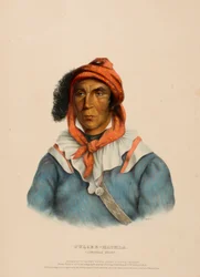 TULCEE-MATHLA. A SEMINOLE CHIEF, fra History of the Indian Tribesof North America.