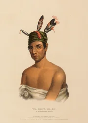 WA-KAWN-HA-KA, EN WINNEBAGO-HØFDE, fra Historien om indianerstammerne i Nordamerika