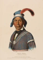 YAHA-HAJO. A SEMINOLE CHIEF, fra History of the Indian Tribes of North America.