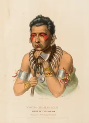 UNGE MA-HAS-KAH. CHIEF OF THE IOWAYS, fra History of the Indian Tribes of North America