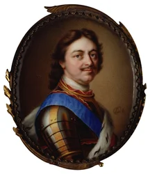 Portræt af kejser Peter I den Store 1672-1725, 1717.