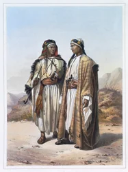 En Mahazi og en Soualeh-beduin, 1848