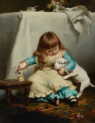 En gang bidt, to gange genert, 1885.