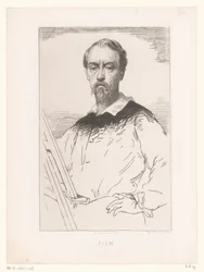 Portret af Félix François Georges Philibert Ziem Raderinger og litografier (serietitel)