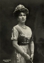 Portræt af Victoria Eugenie Julia, dronning af Spanien (1887)